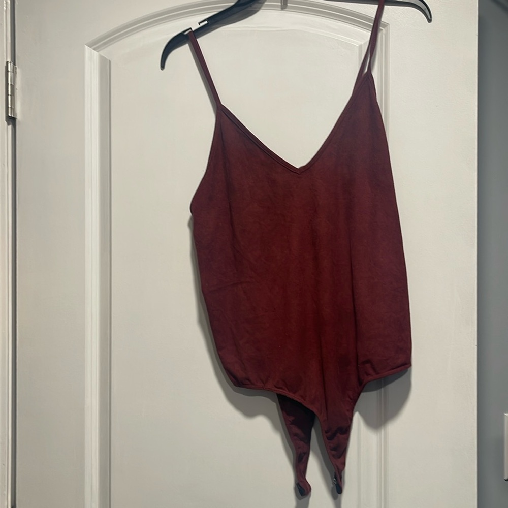 Red velvet tank top jumper